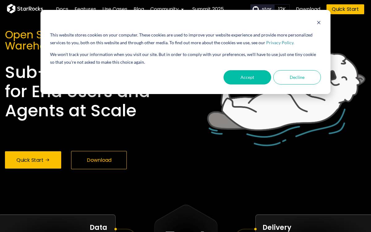 StarRocks website preview