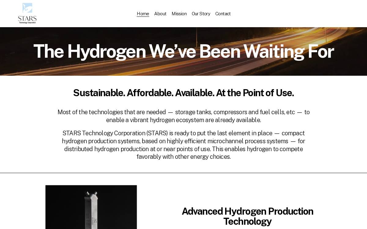 STARS Technology website preview