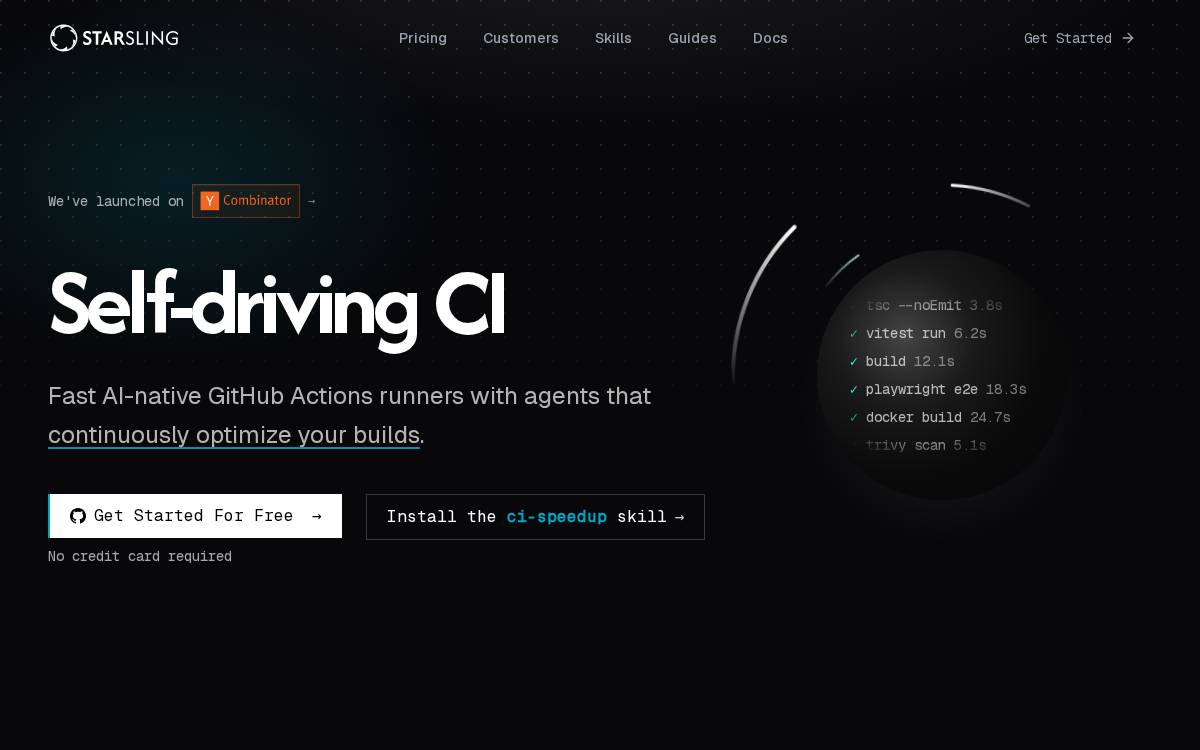 StarSling website preview