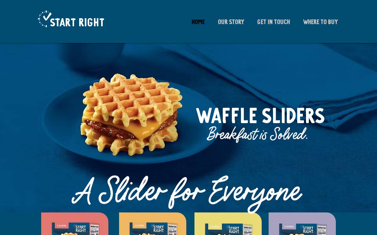 Start Right Foods website preview