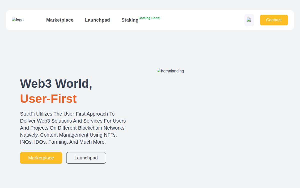 Startfi website preview