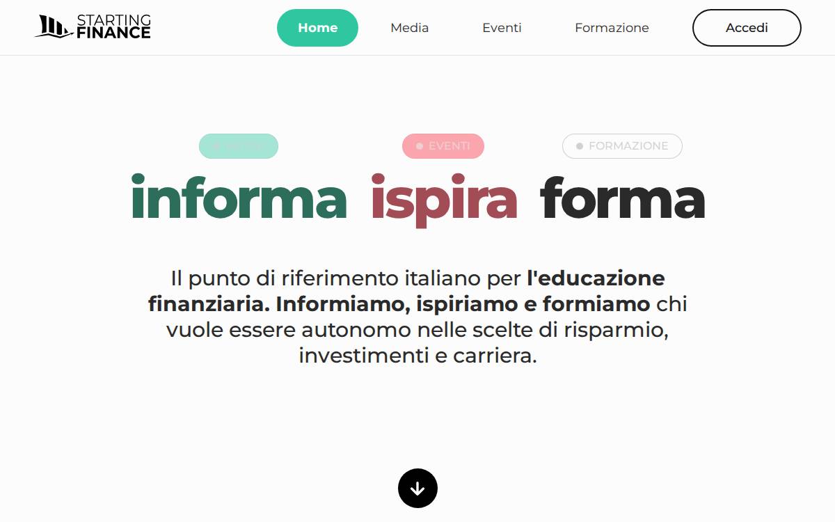 Starting Finance website preview