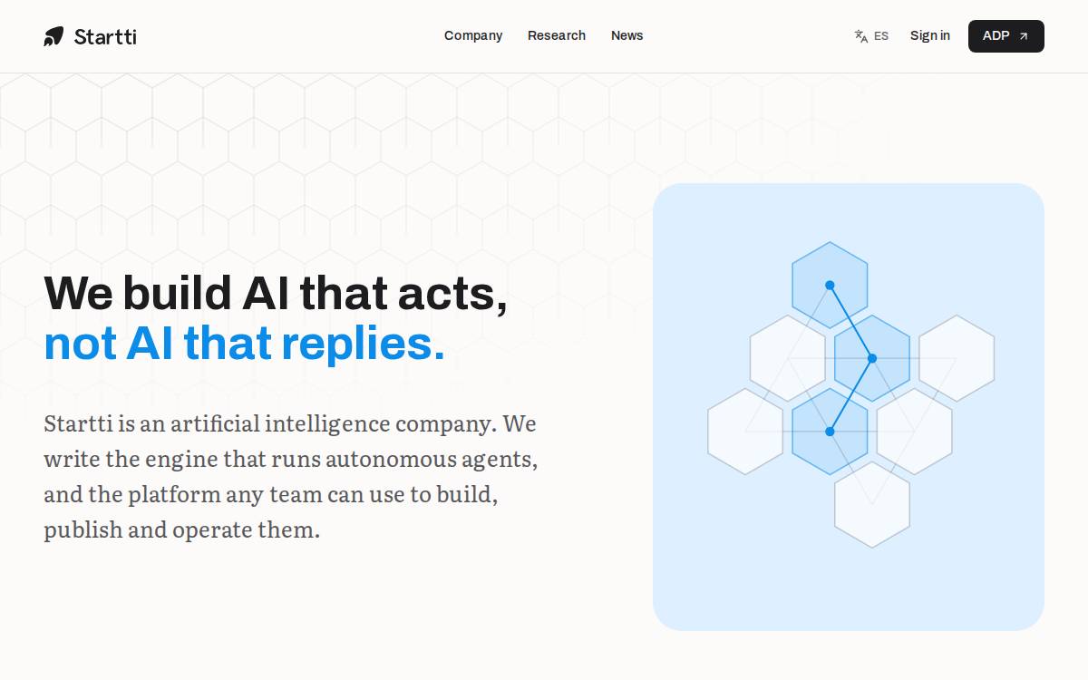 Startti website preview