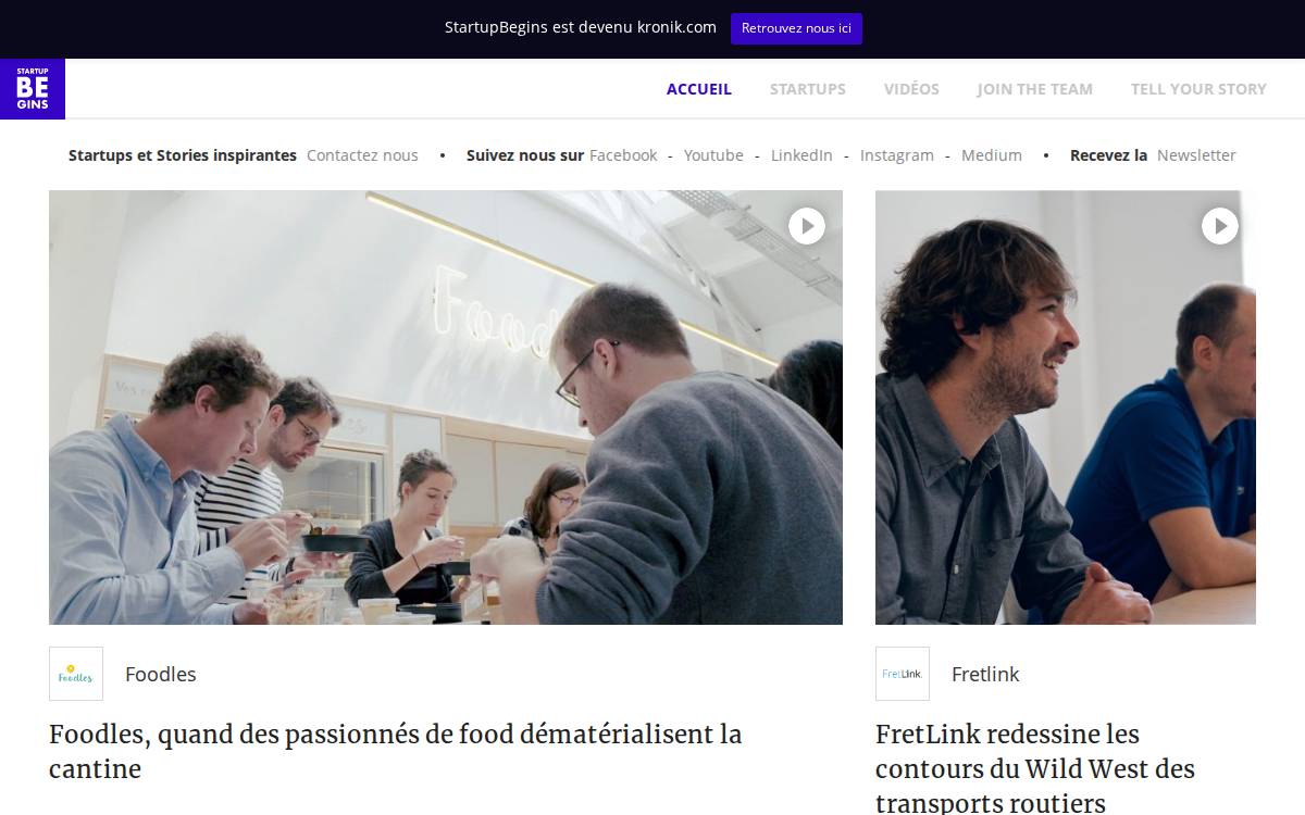 Startup Begins website preview