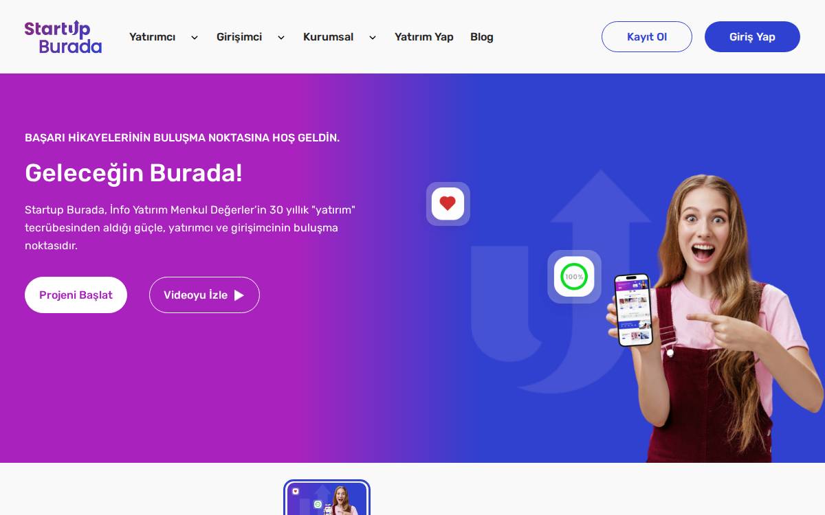 Startup Burada website preview