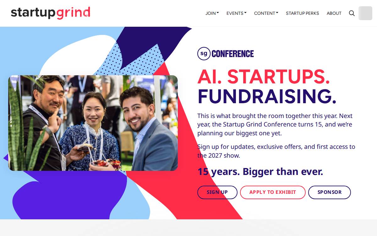 Startup Grind website preview