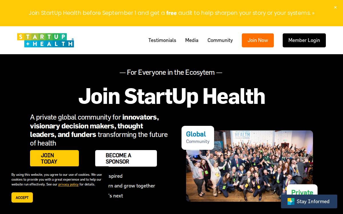 Startup Health website preview