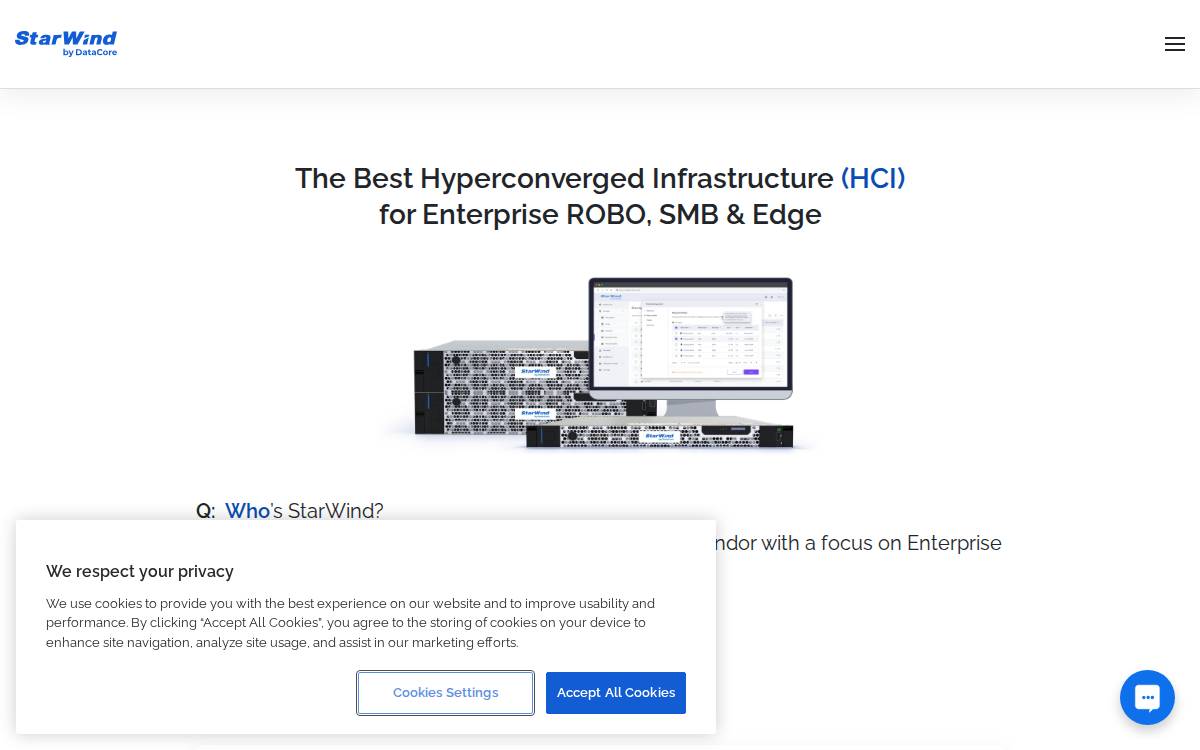 StarWind Software website preview