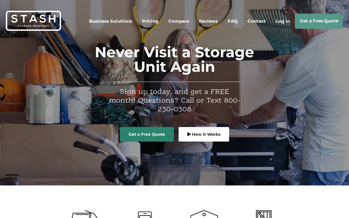 Stash Storage Holdings website preview
