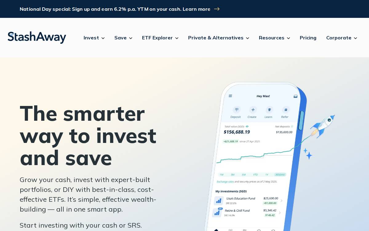 StashAway website preview