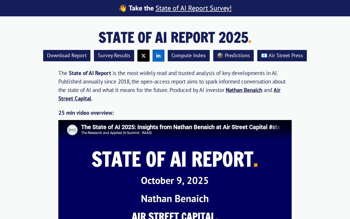 👾 State of AI Report website preview