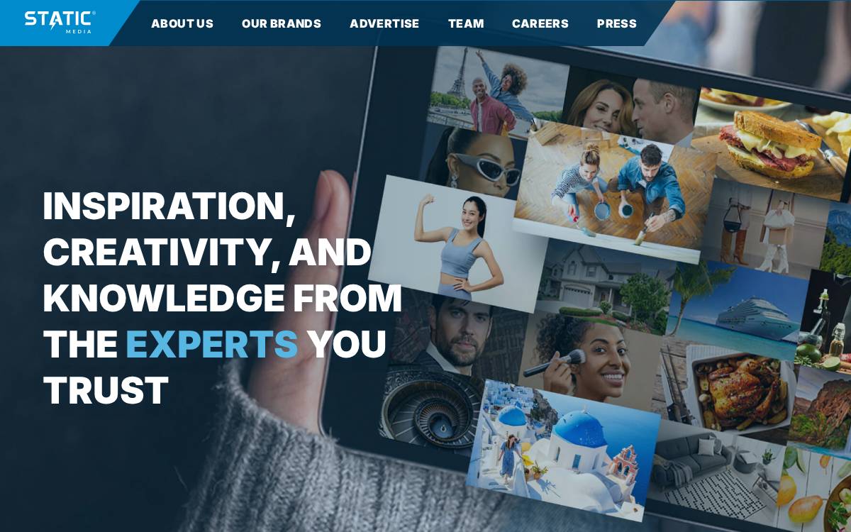 Static Media website preview