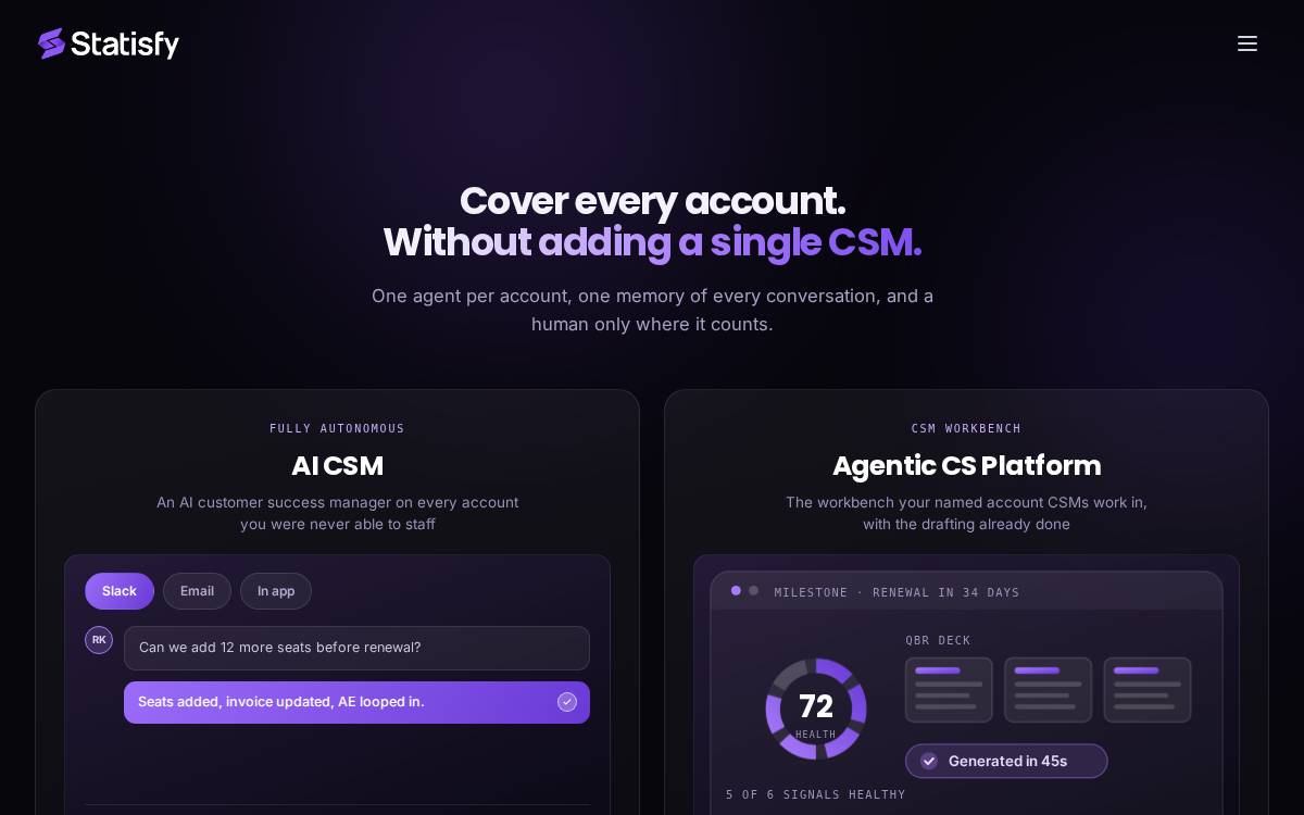 Statisfy website preview