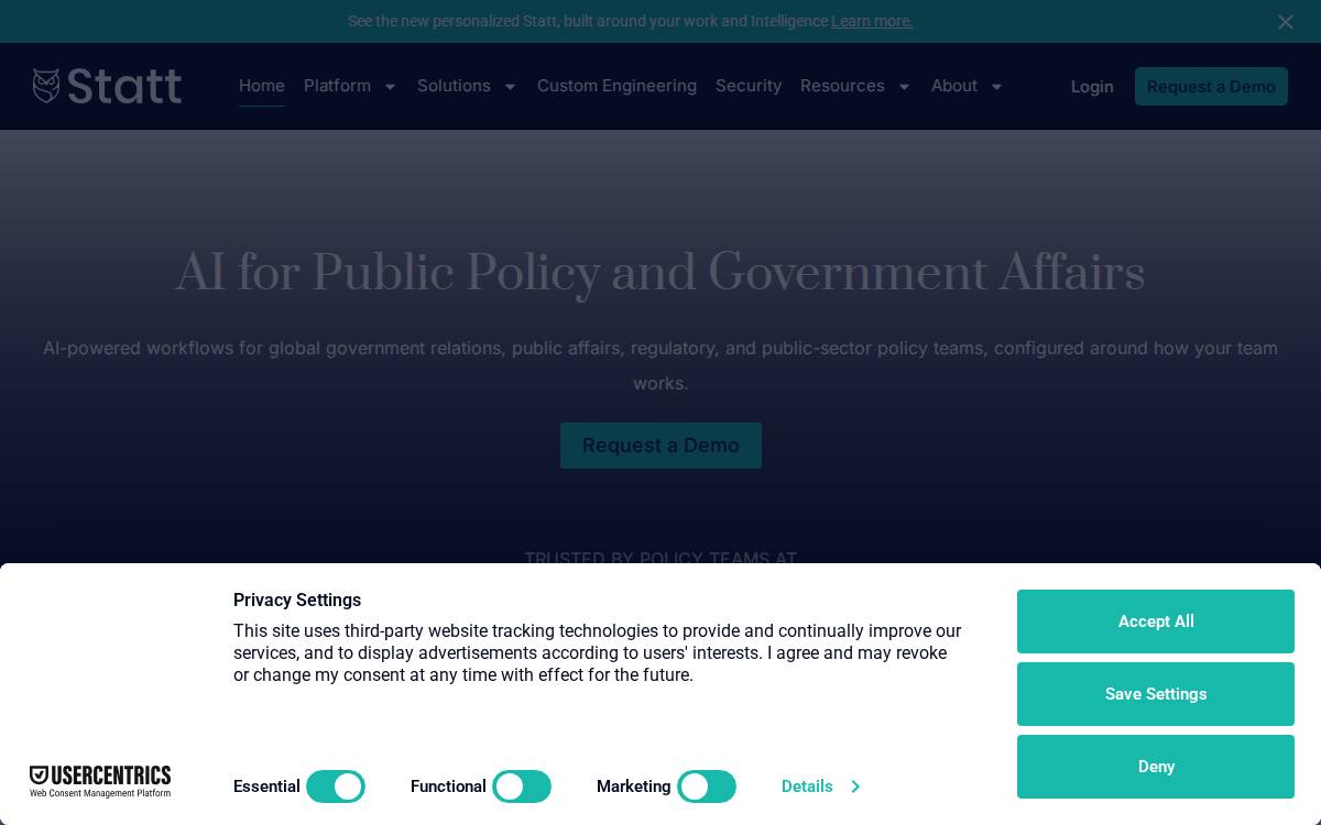 Statt website preview