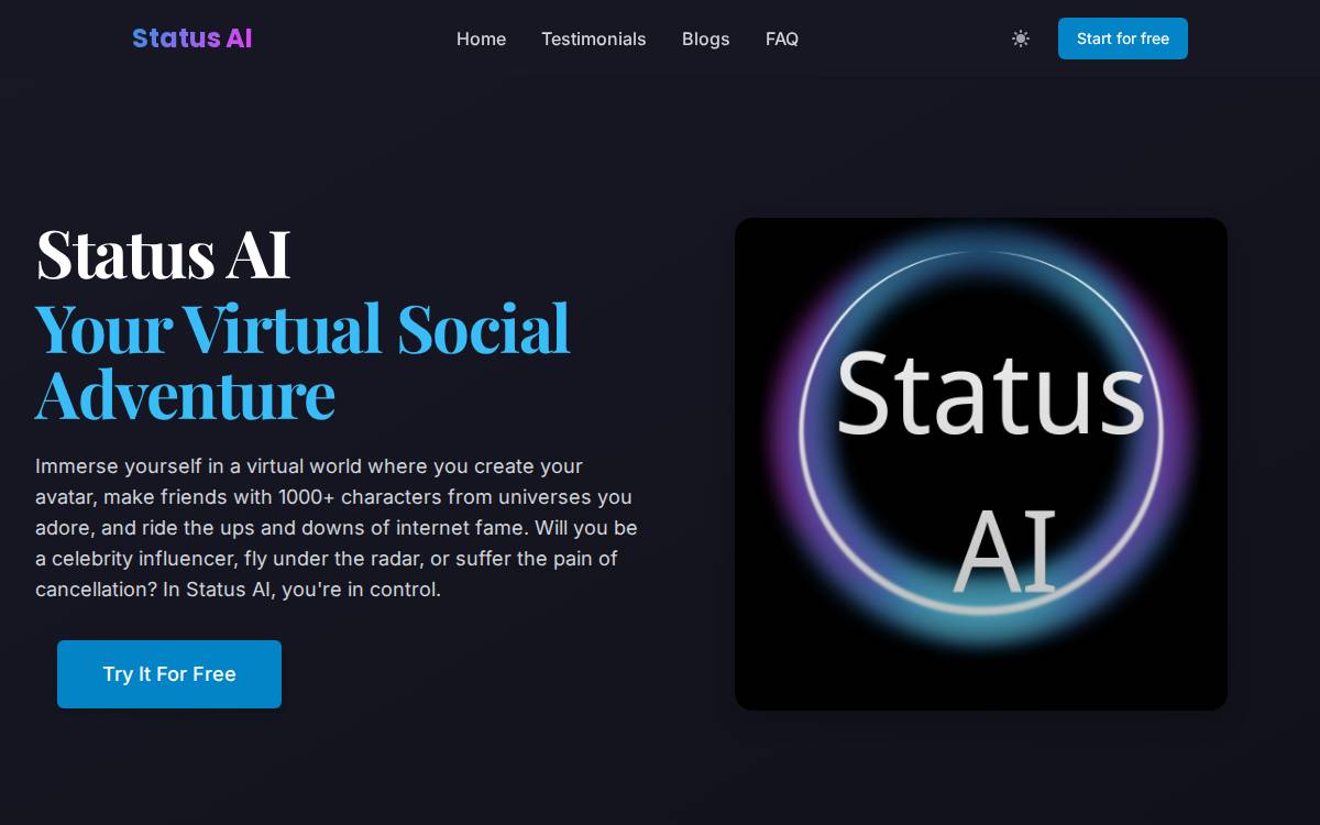 Statusapp website preview