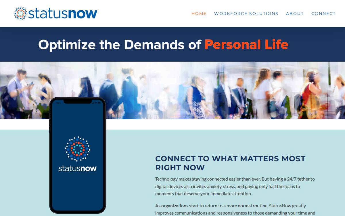 StatusNOW website preview