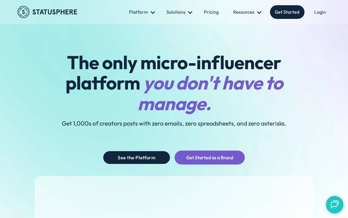 Statusphere website preview