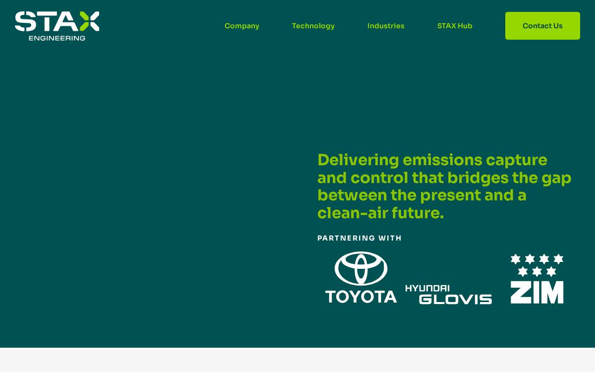 Stax Engineering website preview