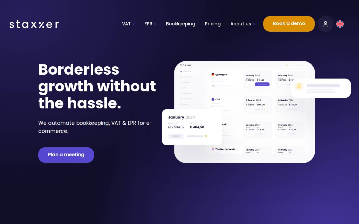 Staxxer website preview