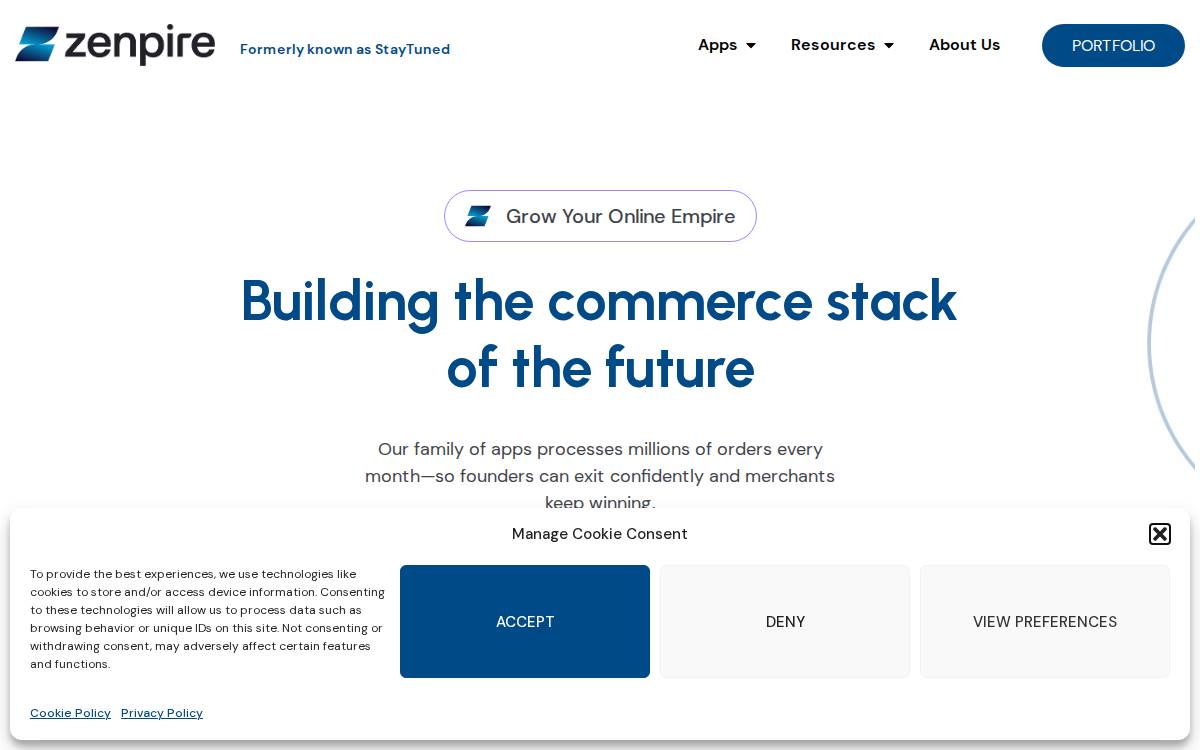 Stay Tuned website preview