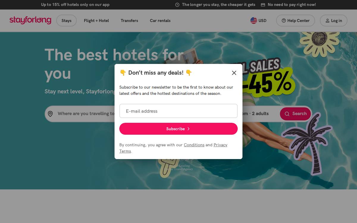 Stayforlong website preview