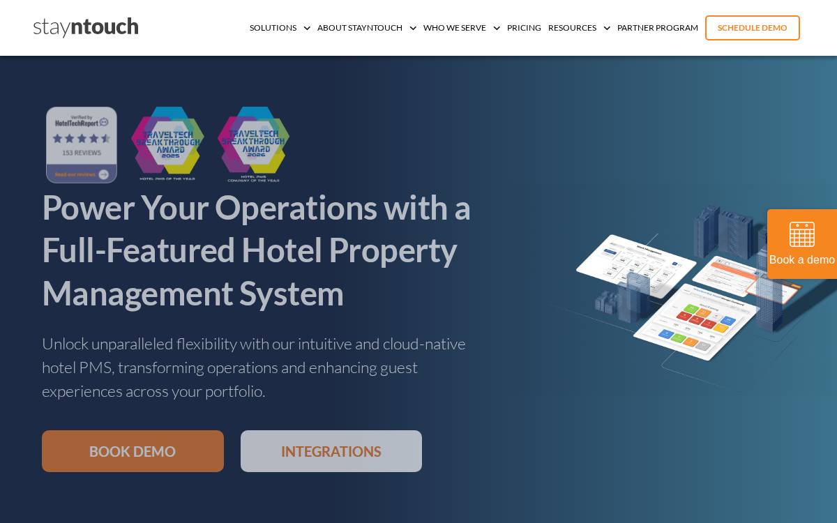 StayNTouch website preview
