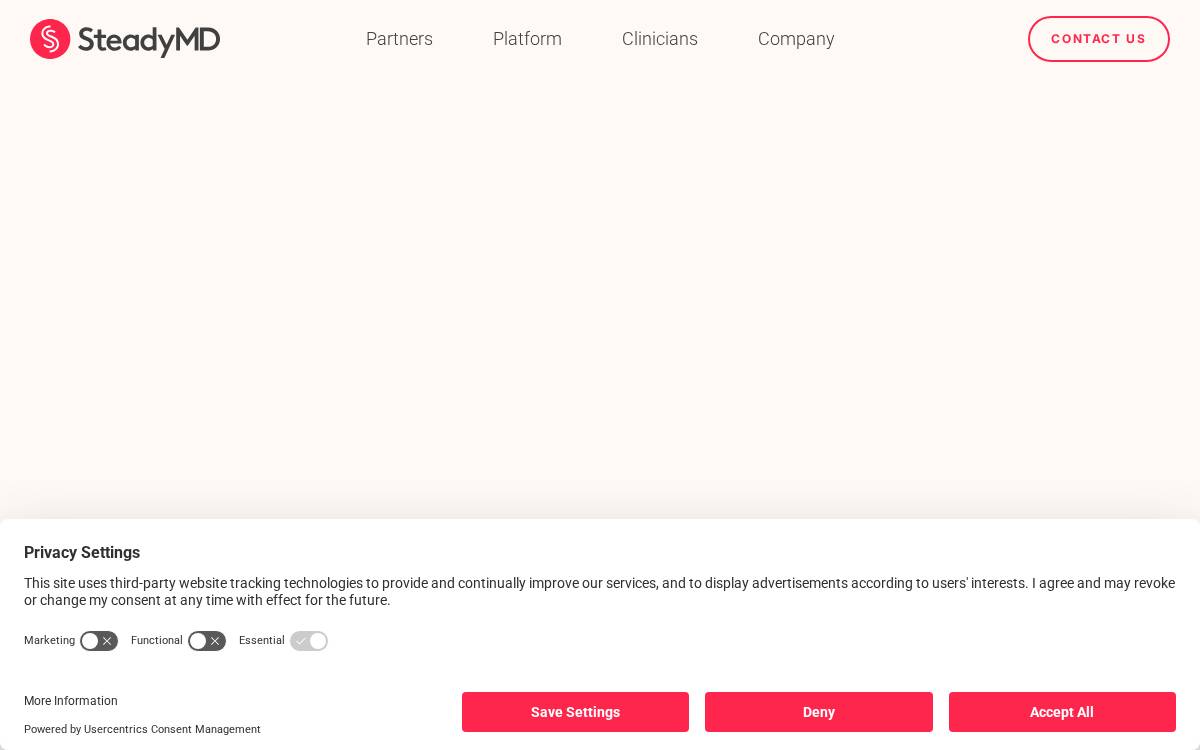 SteadyMD website preview
