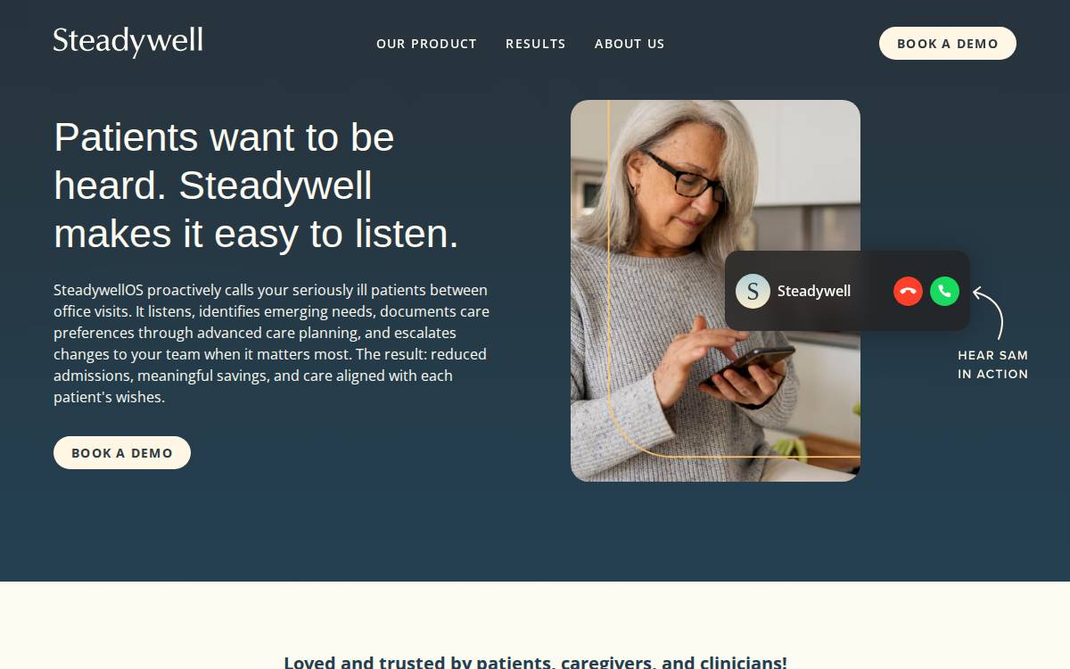 Steadywell website preview