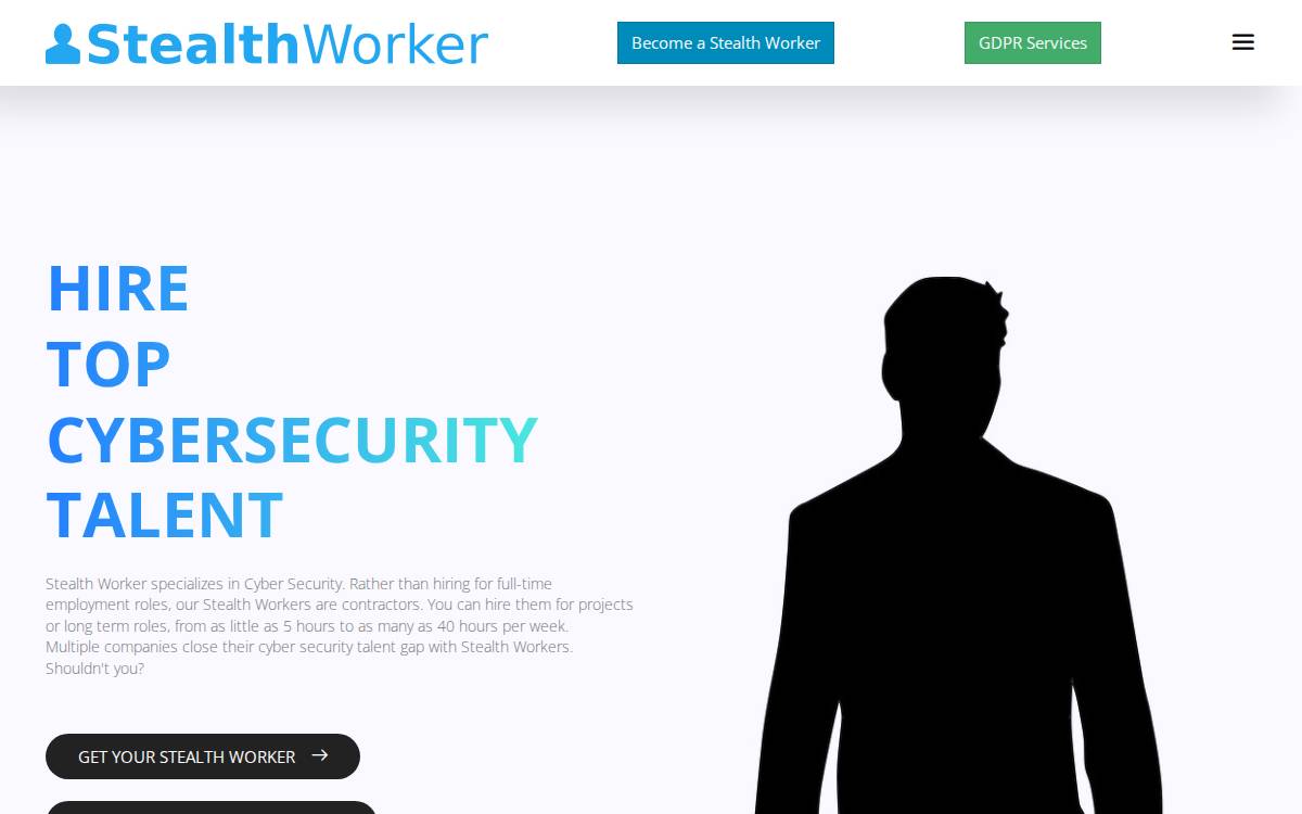 Stealth Worker website preview