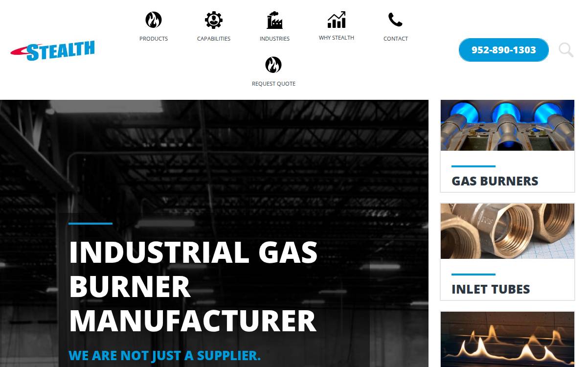 Stealthmanufacturing website preview