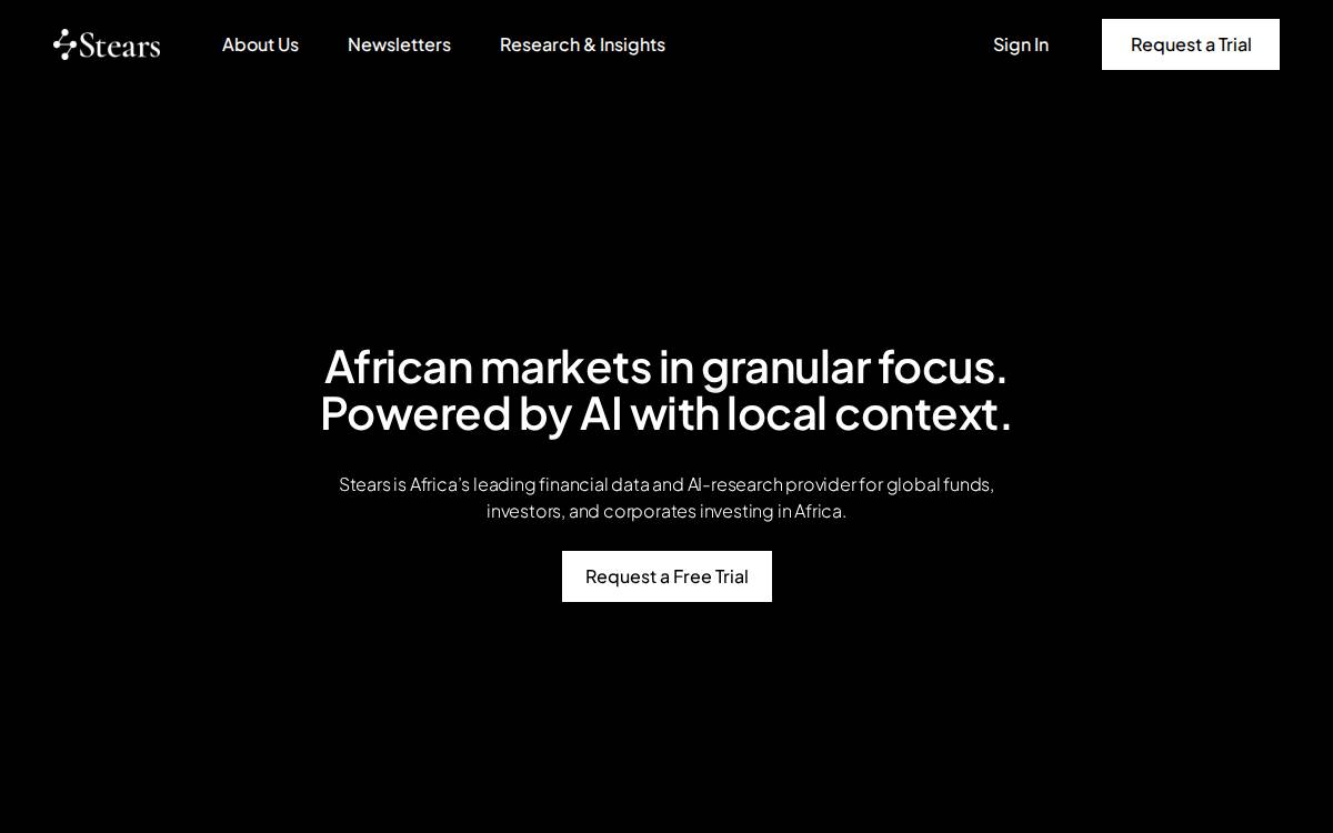 Stears website preview