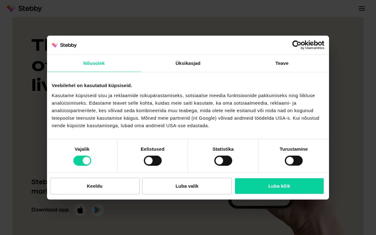 Stebby website preview