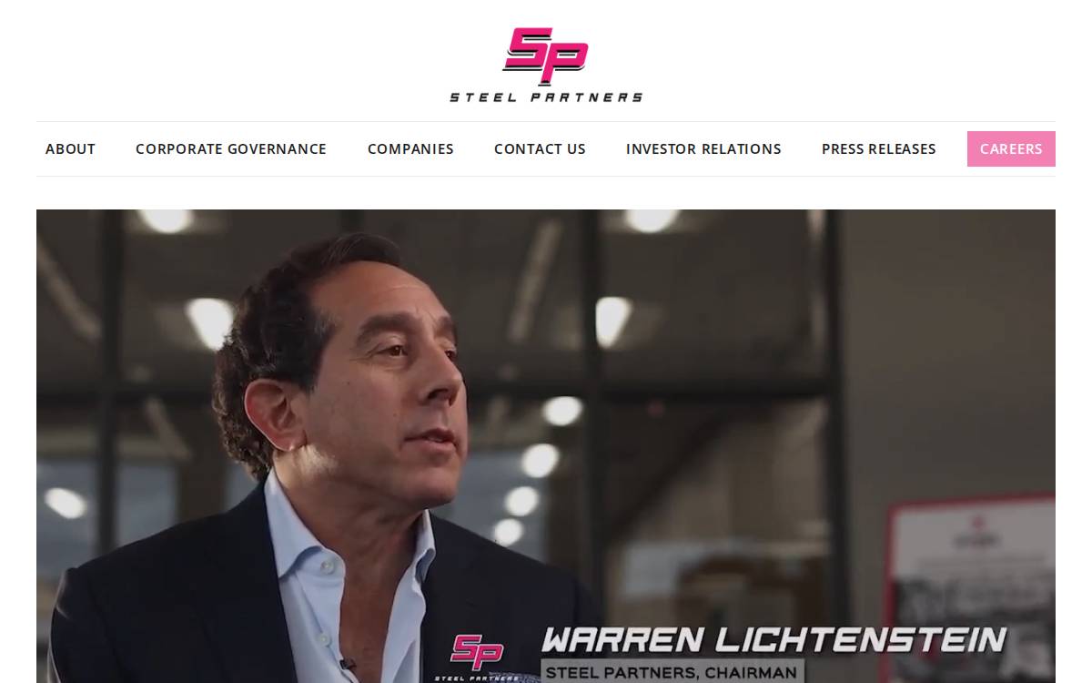 Steel Partners Holdings website preview