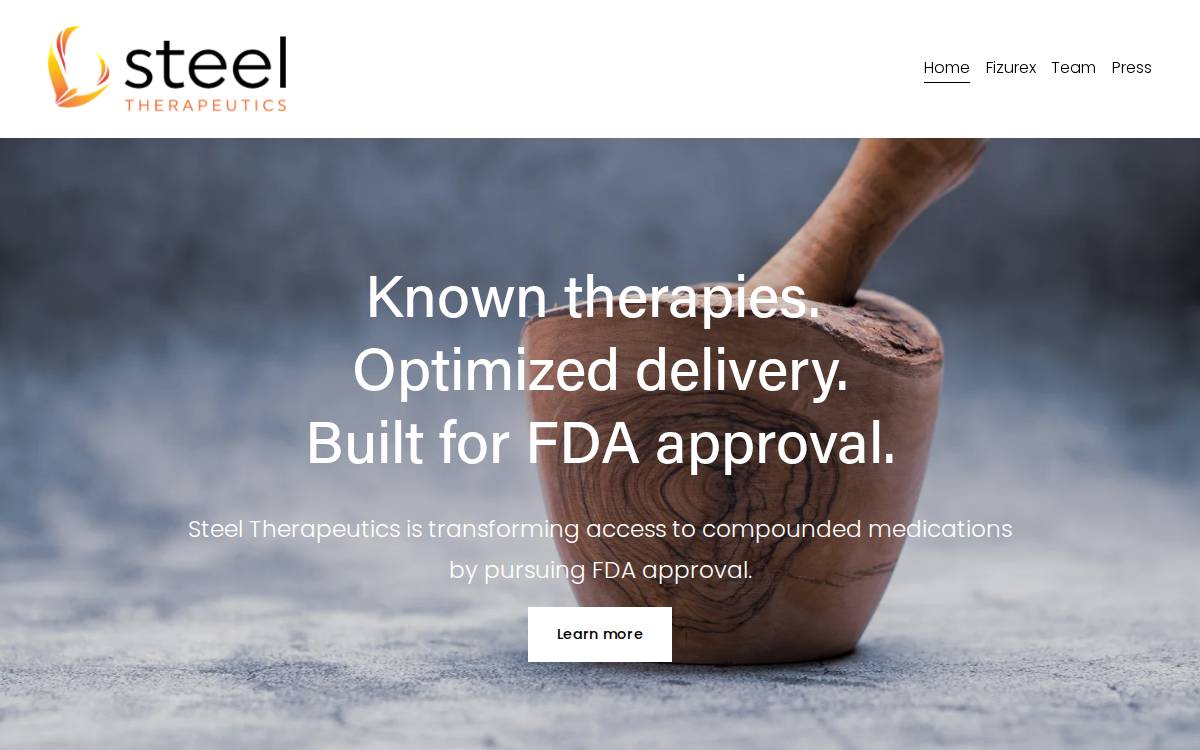Steel Therapeutics website preview