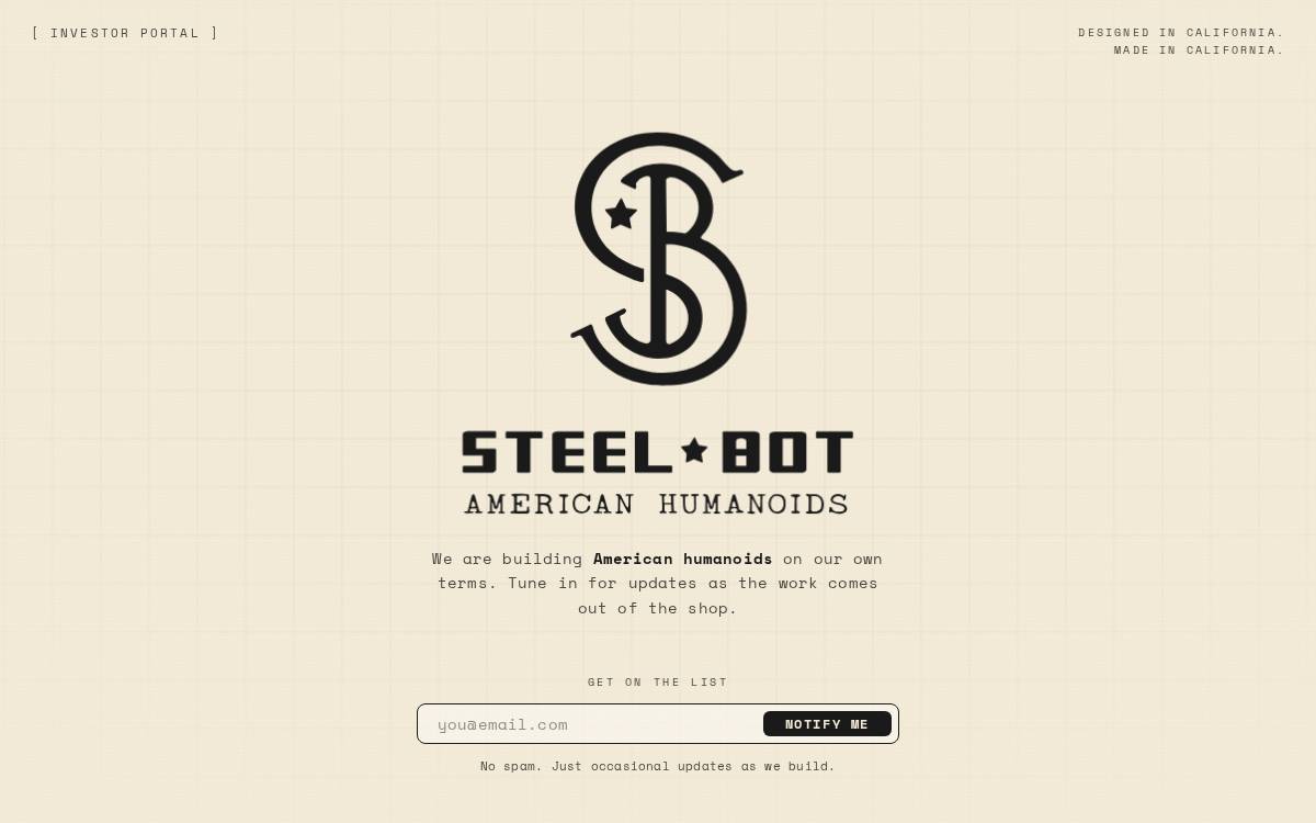 Steelbot website preview