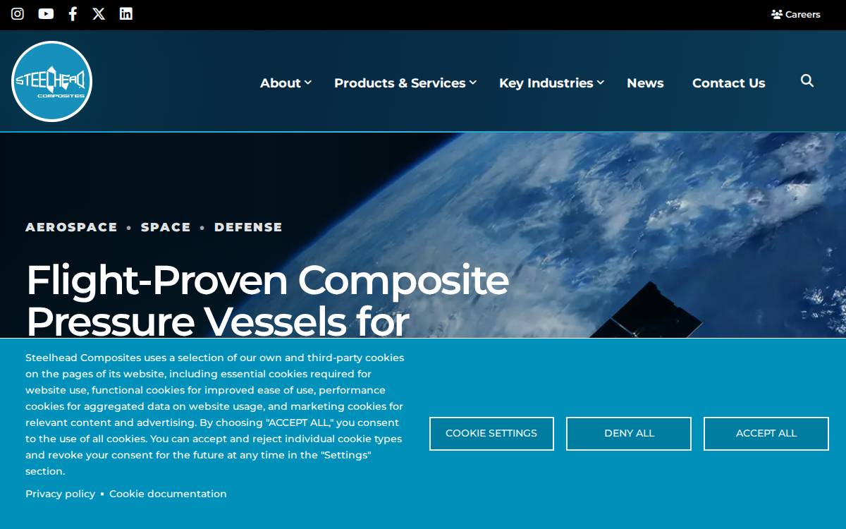 Steelhead Composites website preview