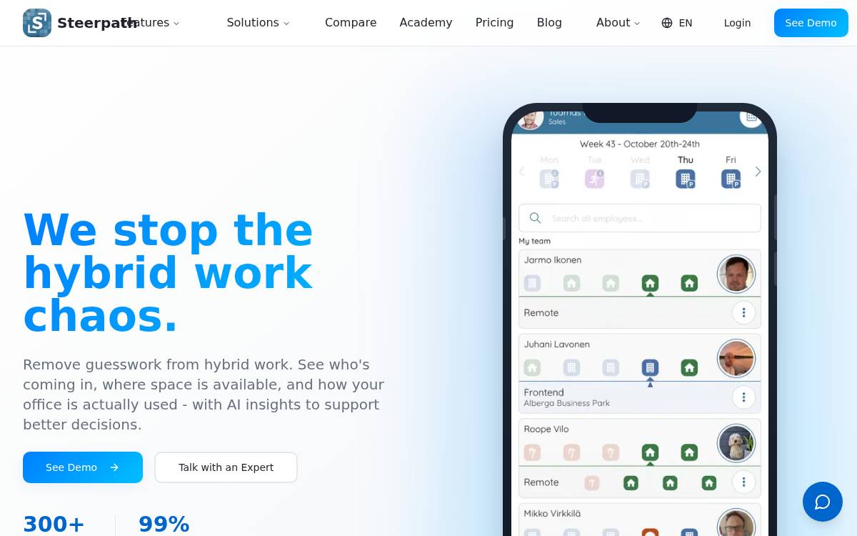 Steerpath website preview