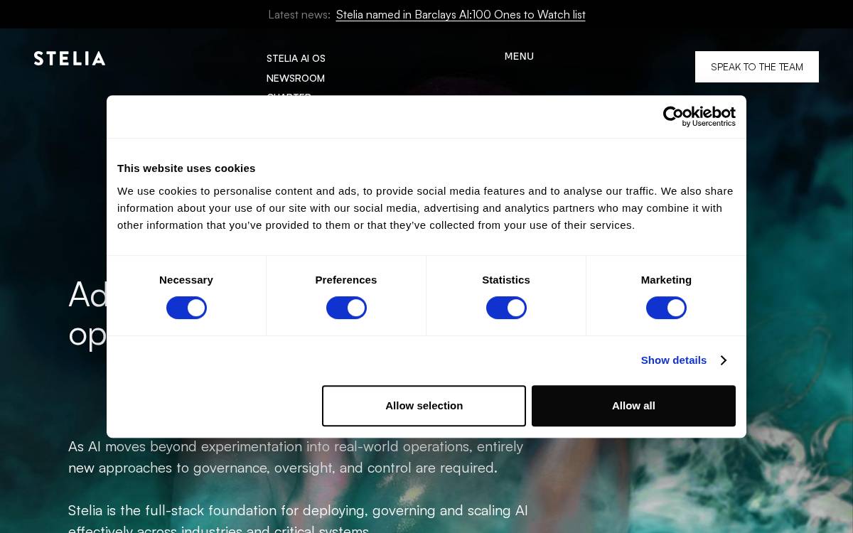Stelia AI website preview