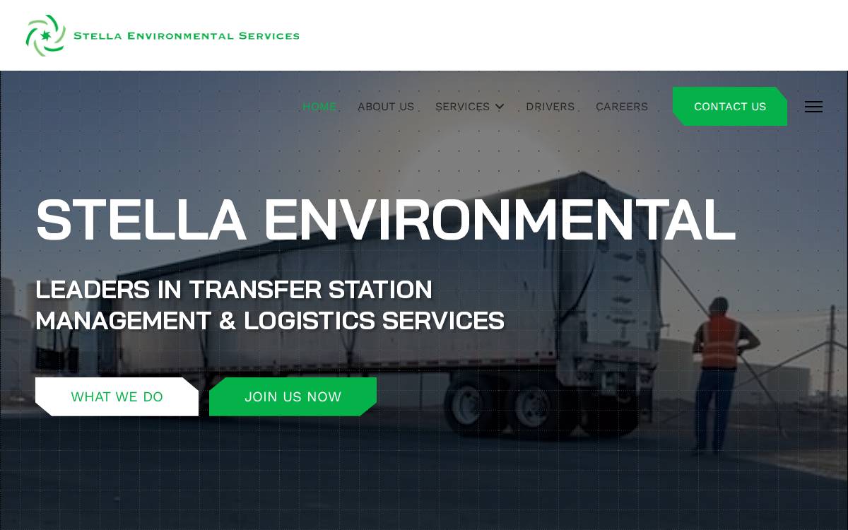 Stella Environmental Services website preview