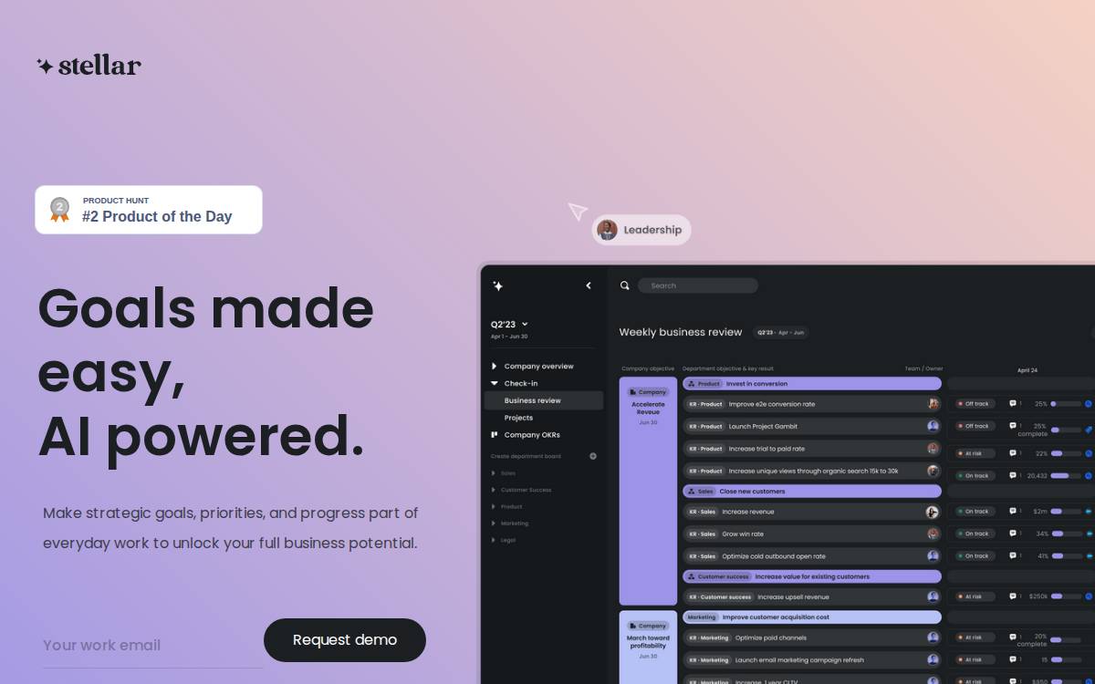 Stellar website preview