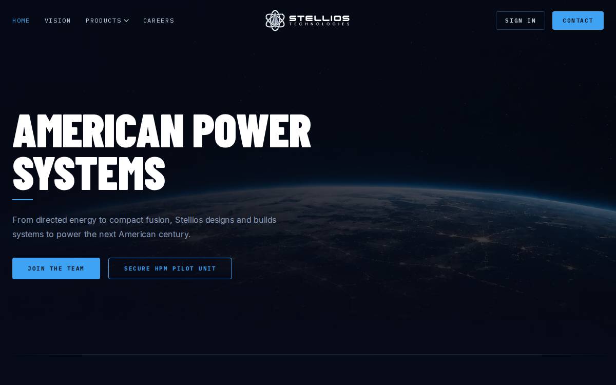 Stellios website preview