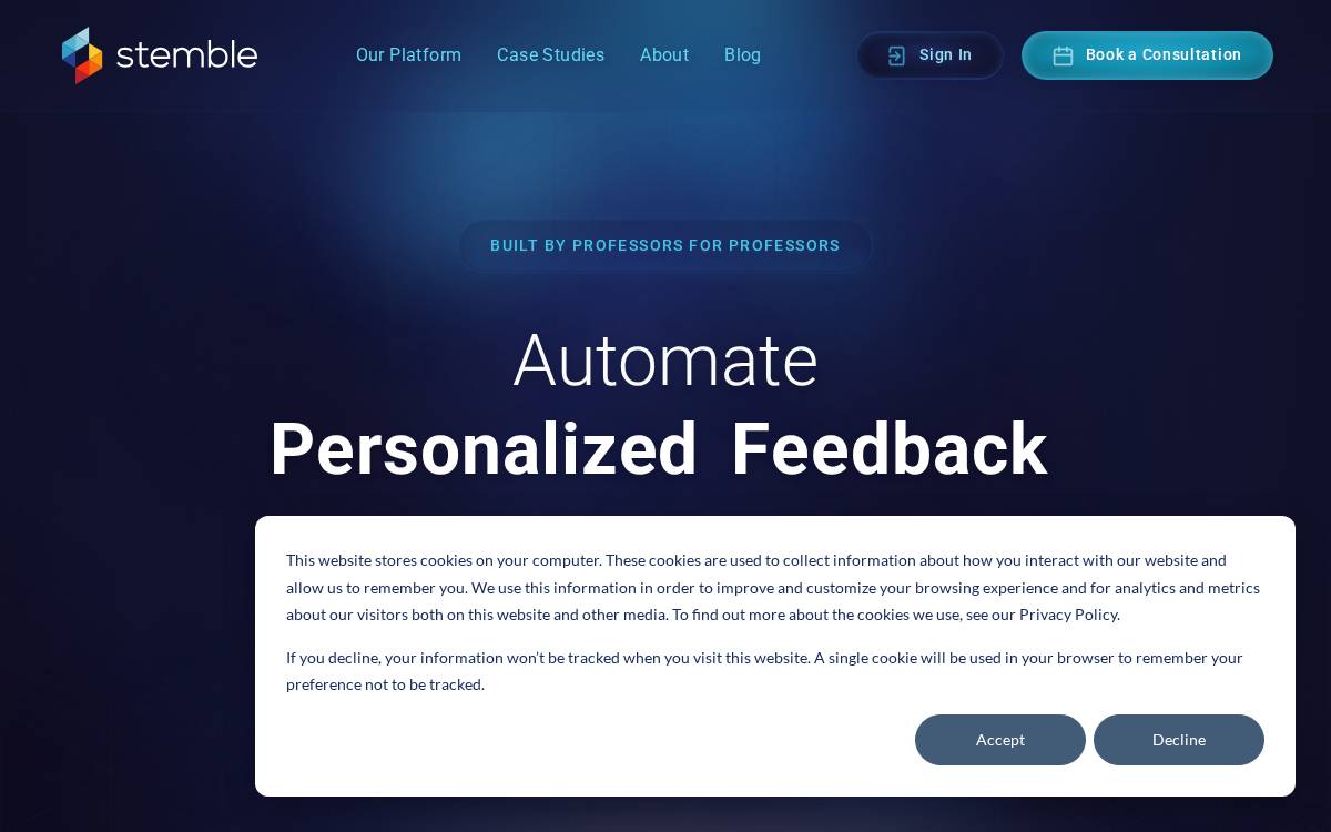 Stemble website preview