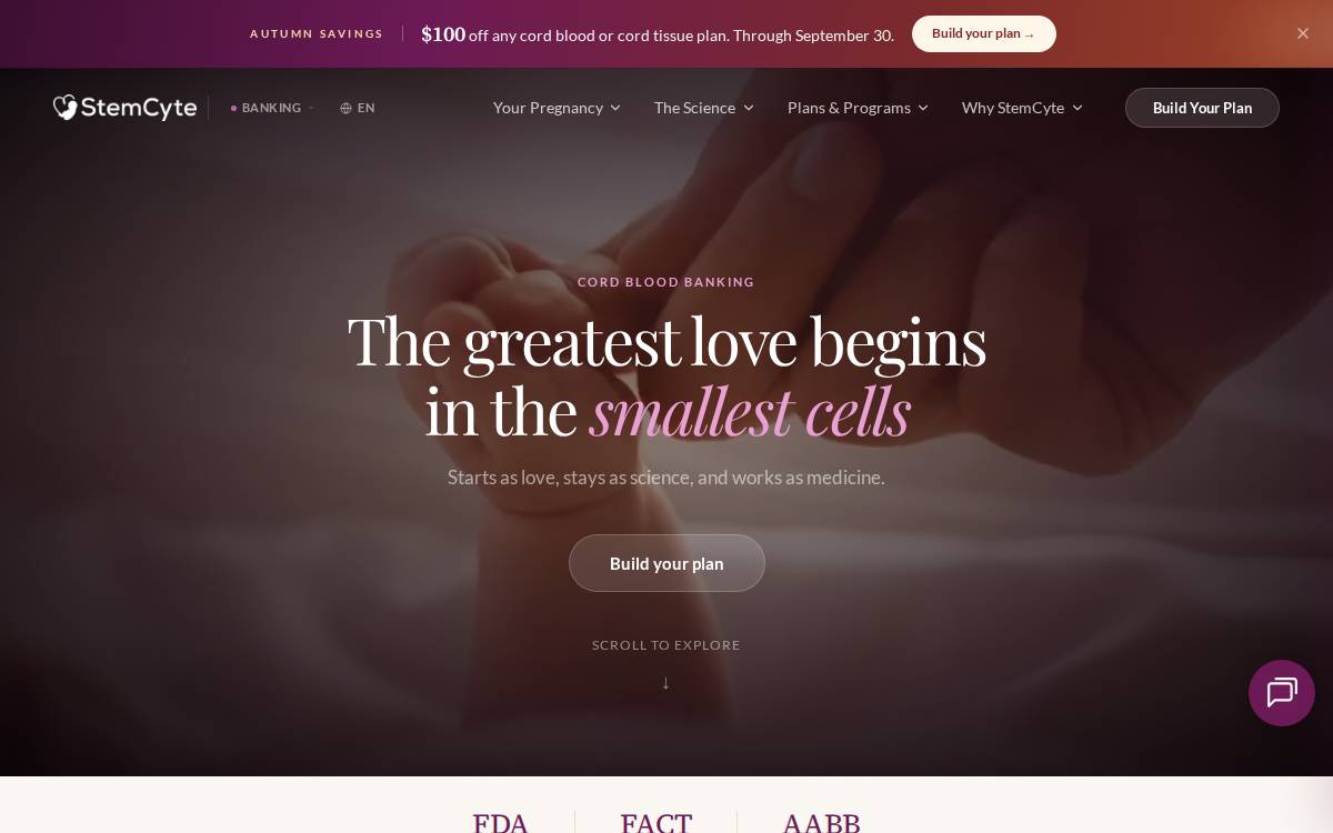 StemCyte website preview