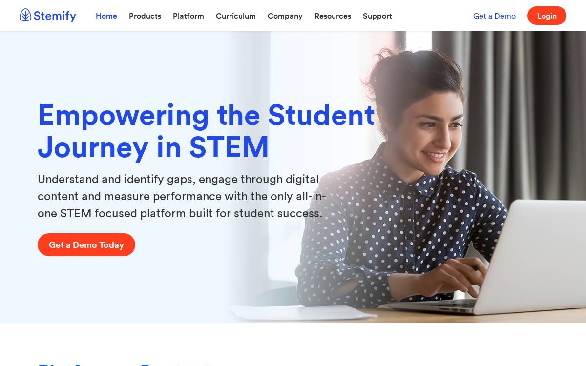 Stemify website preview
