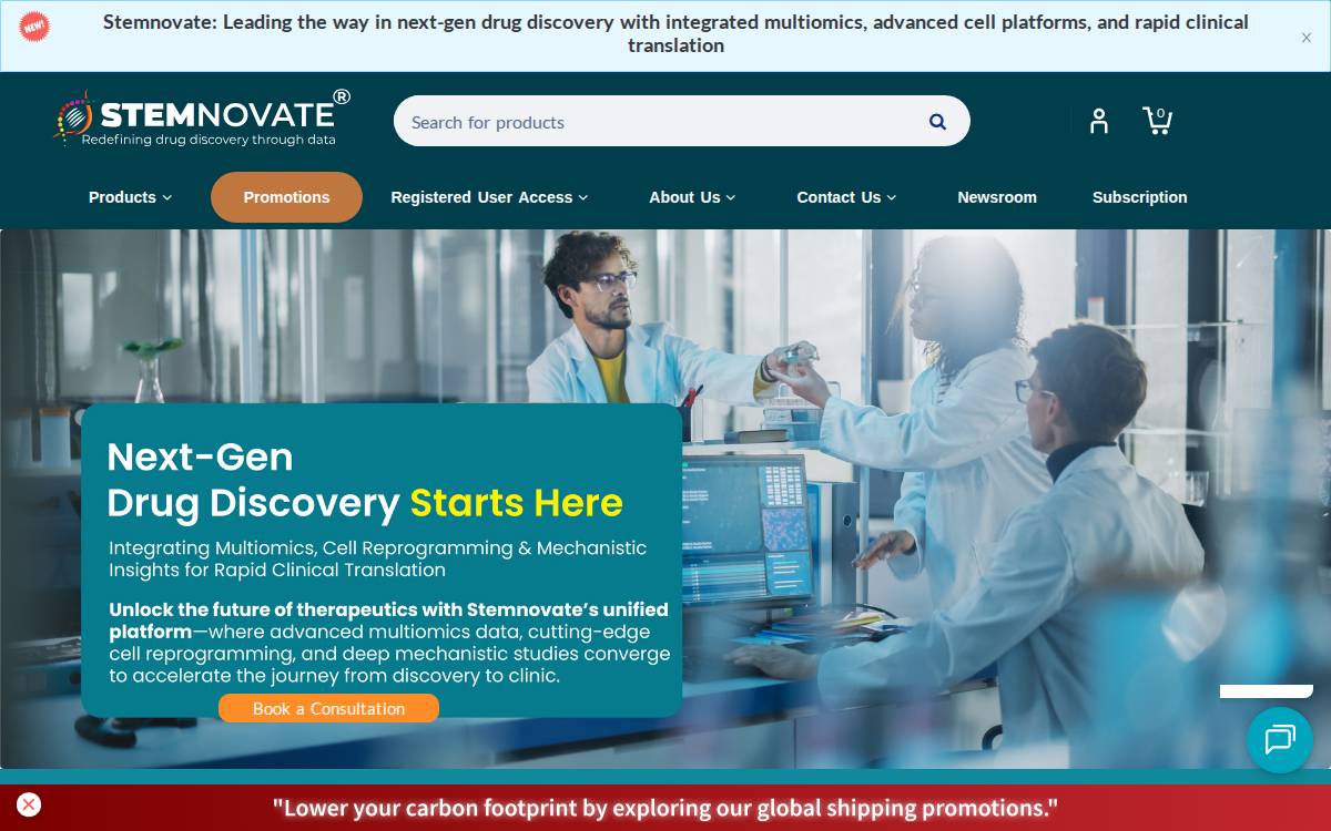 Stemnovate website preview