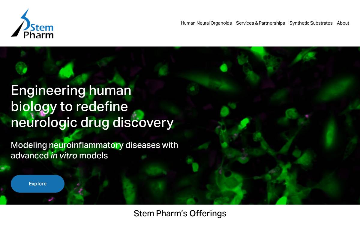 Stempharm website preview