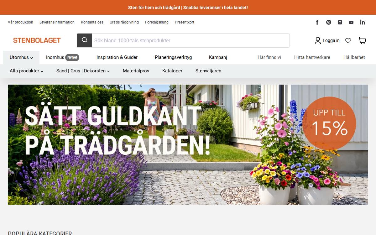 Stenbolaget website preview