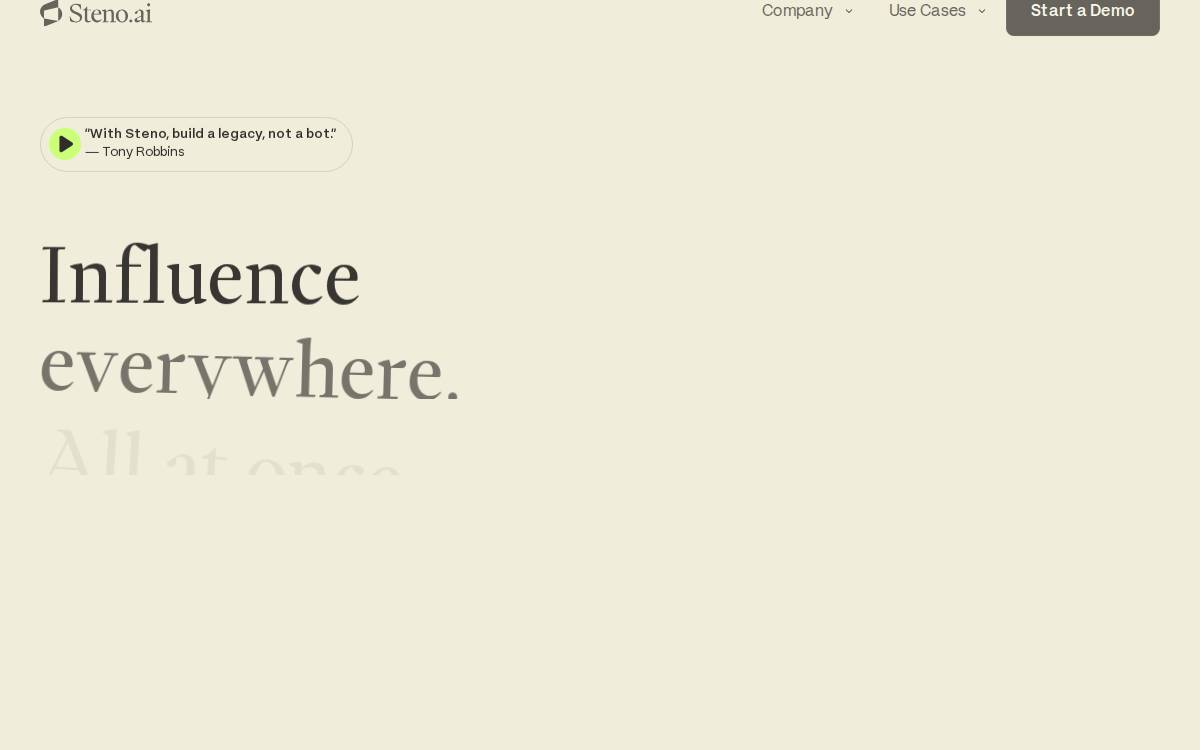 Steno website preview
