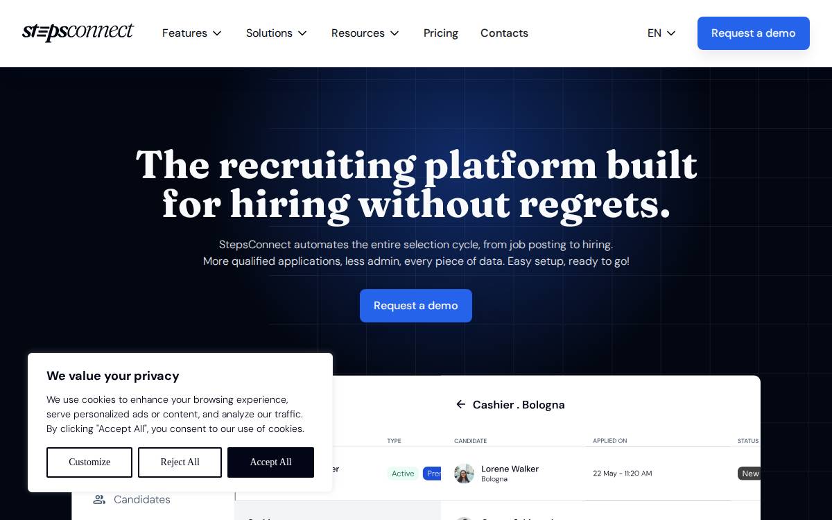 Stepsconnect website preview
