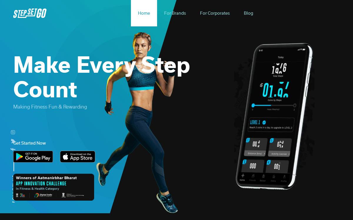 StepSetGo website preview